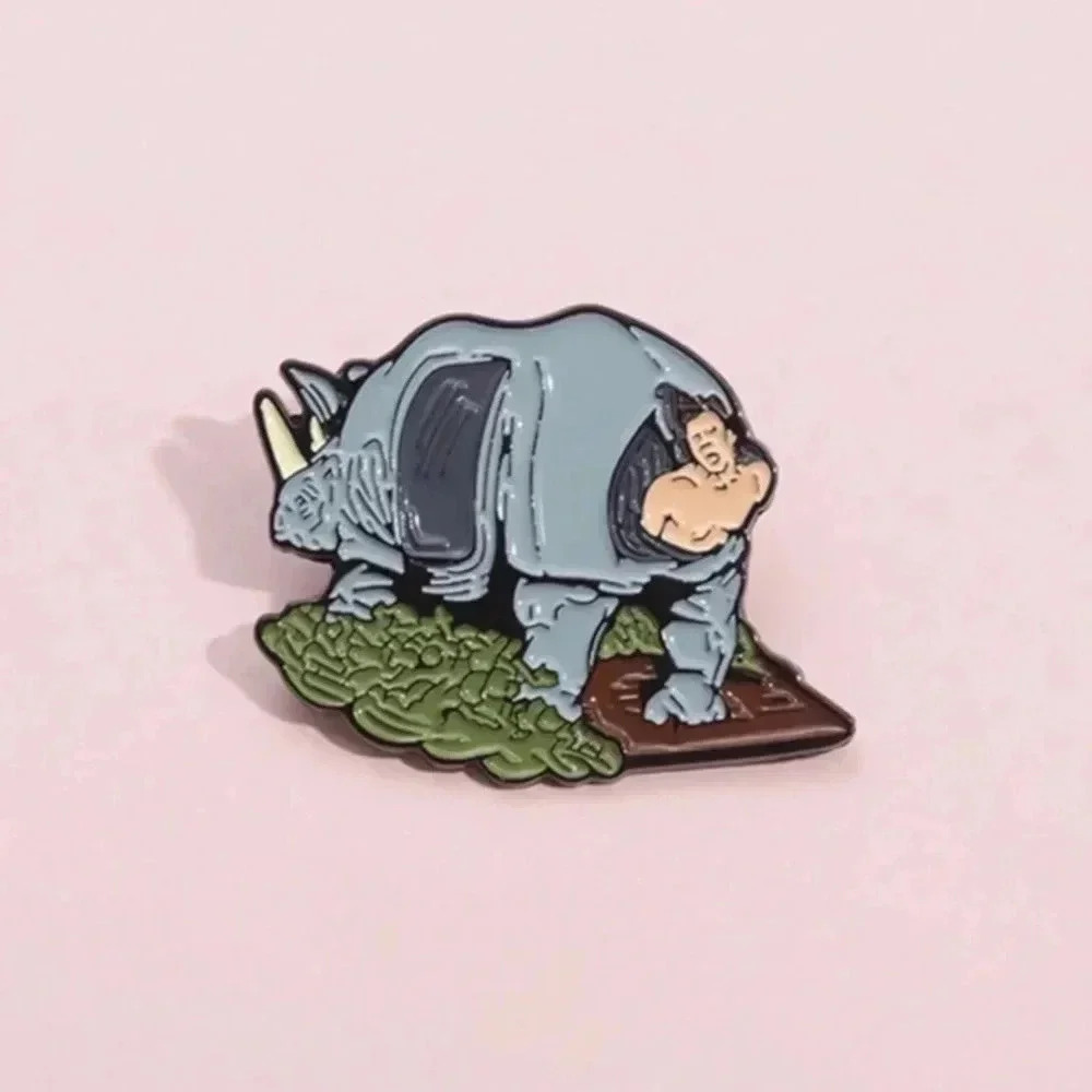 Unisex multicolored Ace Ventura Rhinoceros Jim Carey enamel pin funny